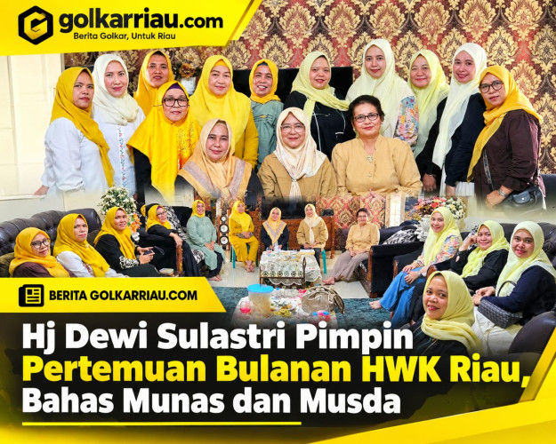 Hj Dewi Sulastri Pimpin Pertemuan Bulanan HWK Riau, Bahas Munas dan Musda